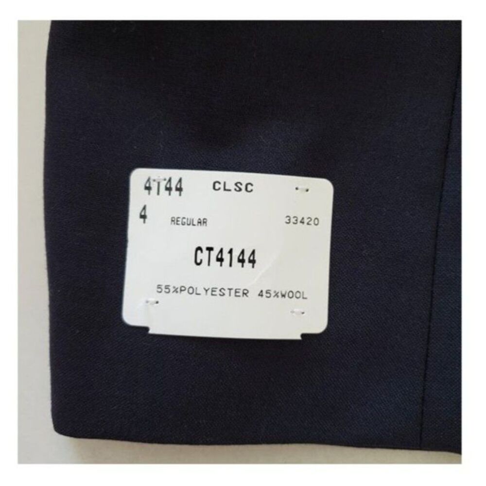 NWT Continental Airlines Uniform Blazer Flight Attendant Navy Blue Sz 4R VNTG - Picture 4 of 11
